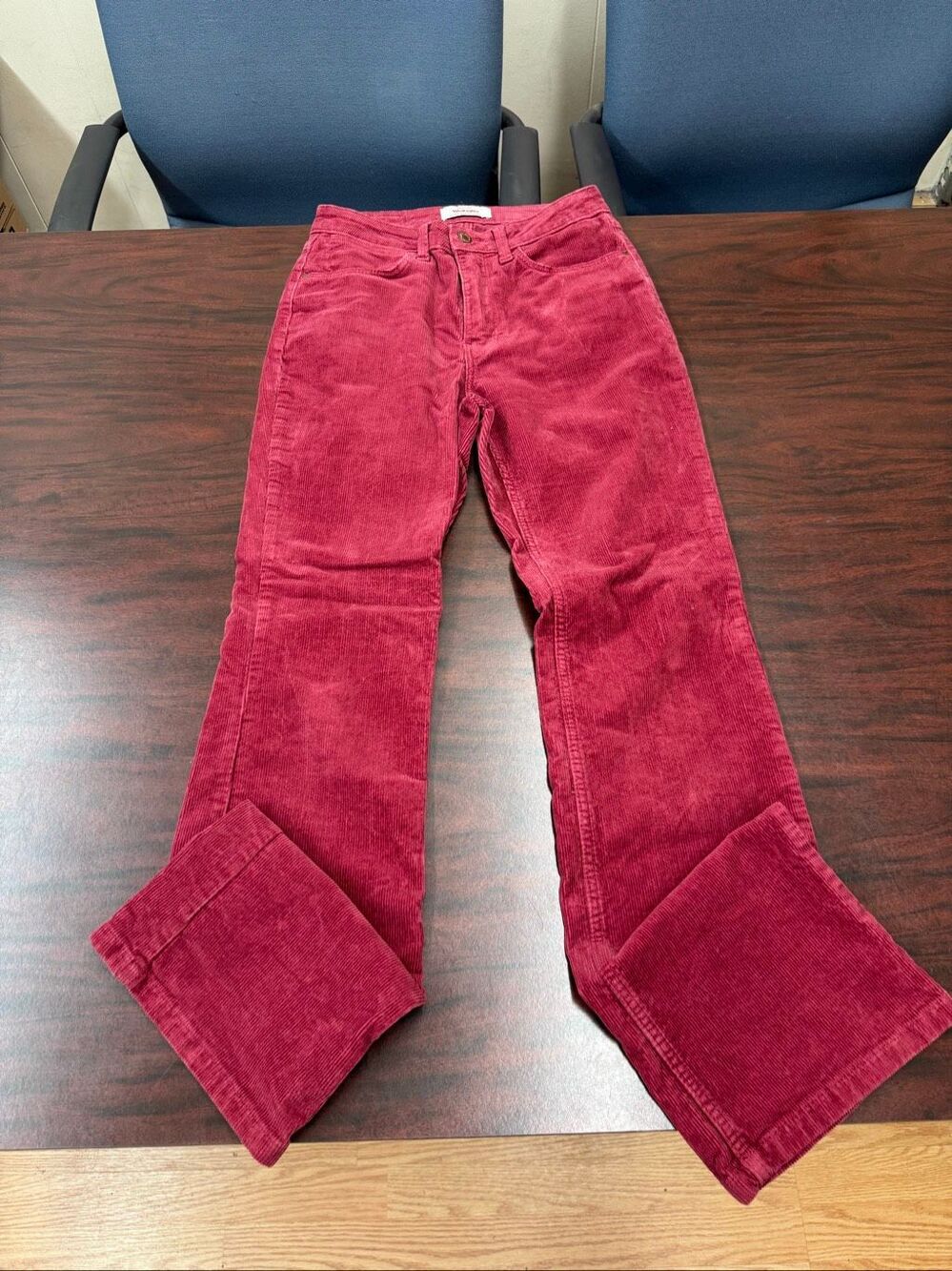 Wrangler High-Rise Bold Boot Cut Red Corduroy Pants Size 2x30